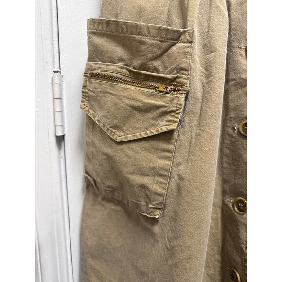 Vintage 80s Banana Republic Cotton Expedition Jumper Utility Dress Size Small - Picture 5 of 7